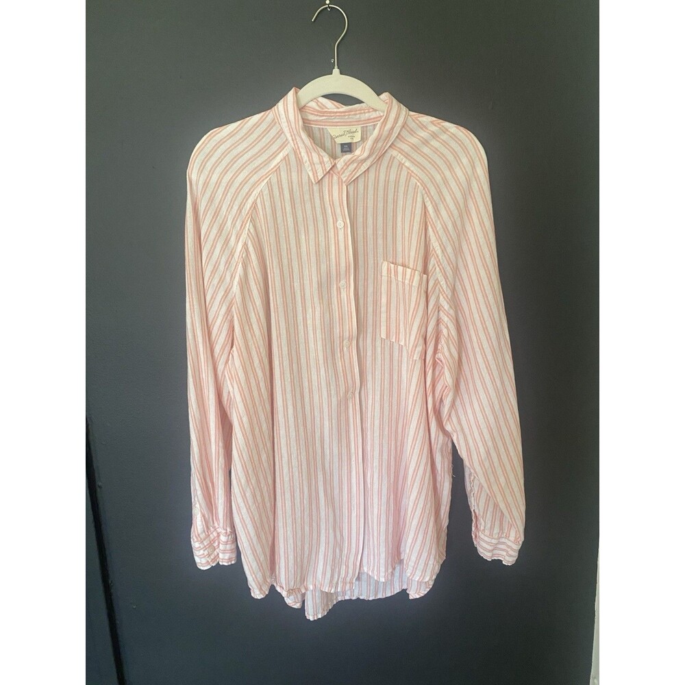 Universal Thread Women’s Stripe Linen Blend Shirt